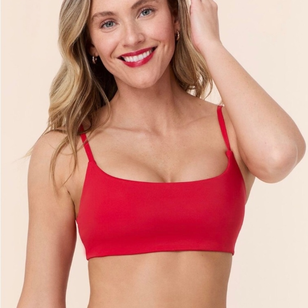 The Maui Bikini Top from Andie Swim in Cherry Red